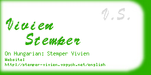 vivien stemper business card